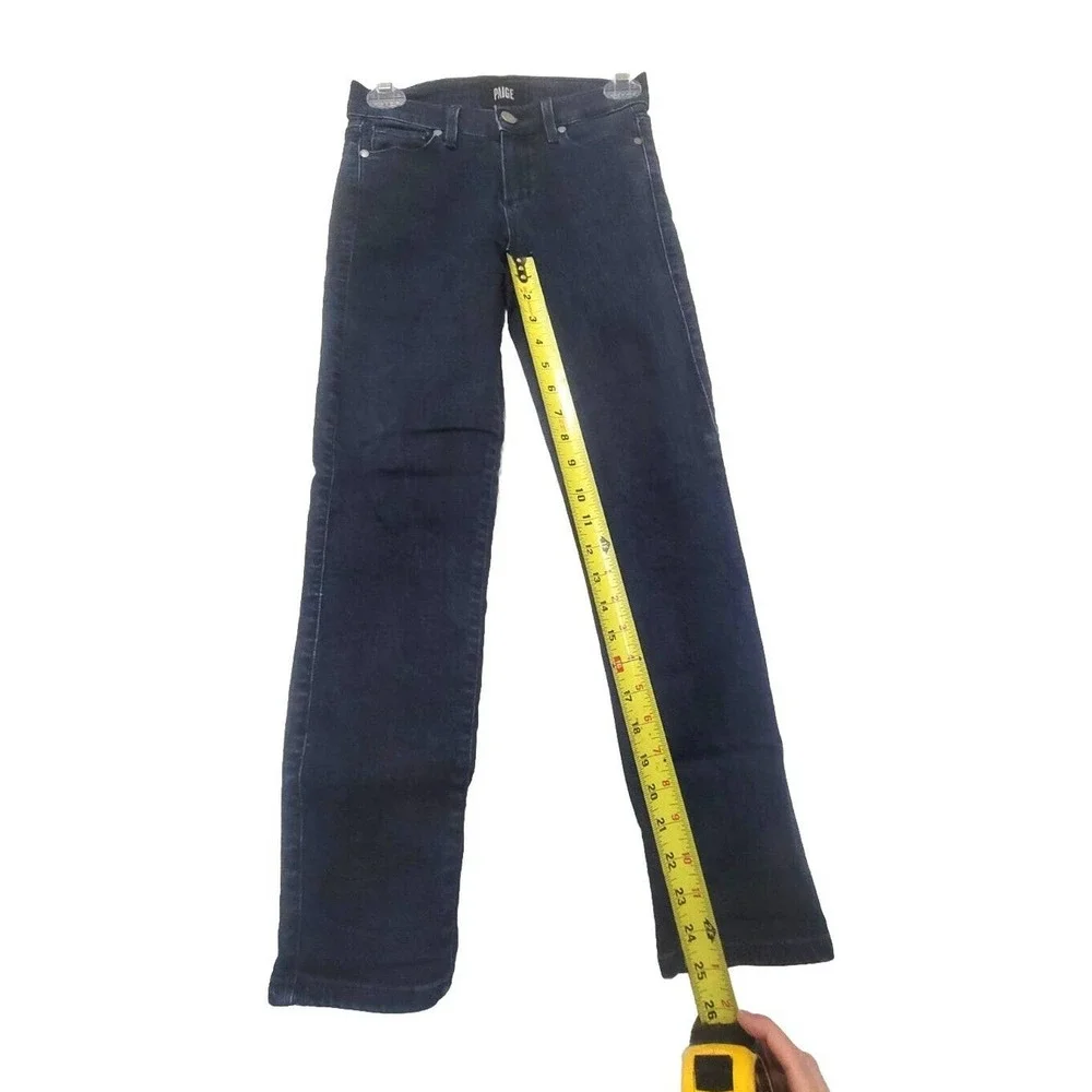 Paige Verdugo Crop Dark Wash Skinny Jeans Womens Size 25 Stretch Denim - Picture 5 of 7